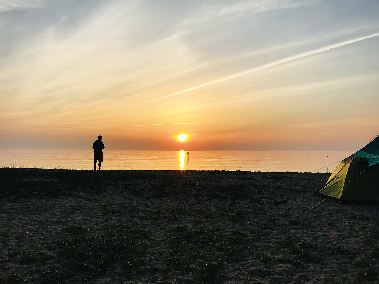 慶野松原の夕日